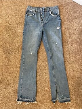 We The Free Distressed Flare Jeans - Light Blue